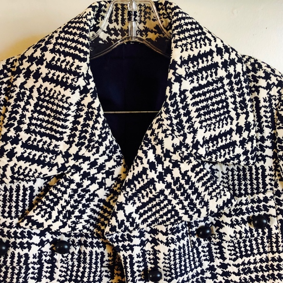Christian Dior Coat-navy and white houndstooth - Picture 3 of 8